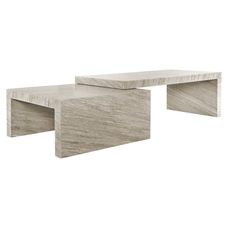 Coffee table Novaz set of 2 (White).