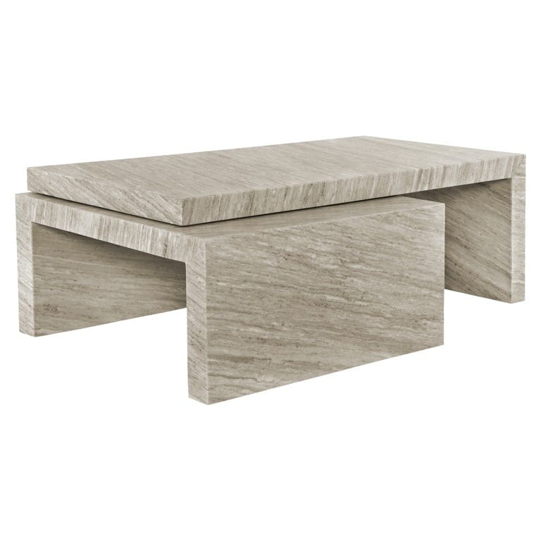 Coffee table Novaz set of 2 (White).