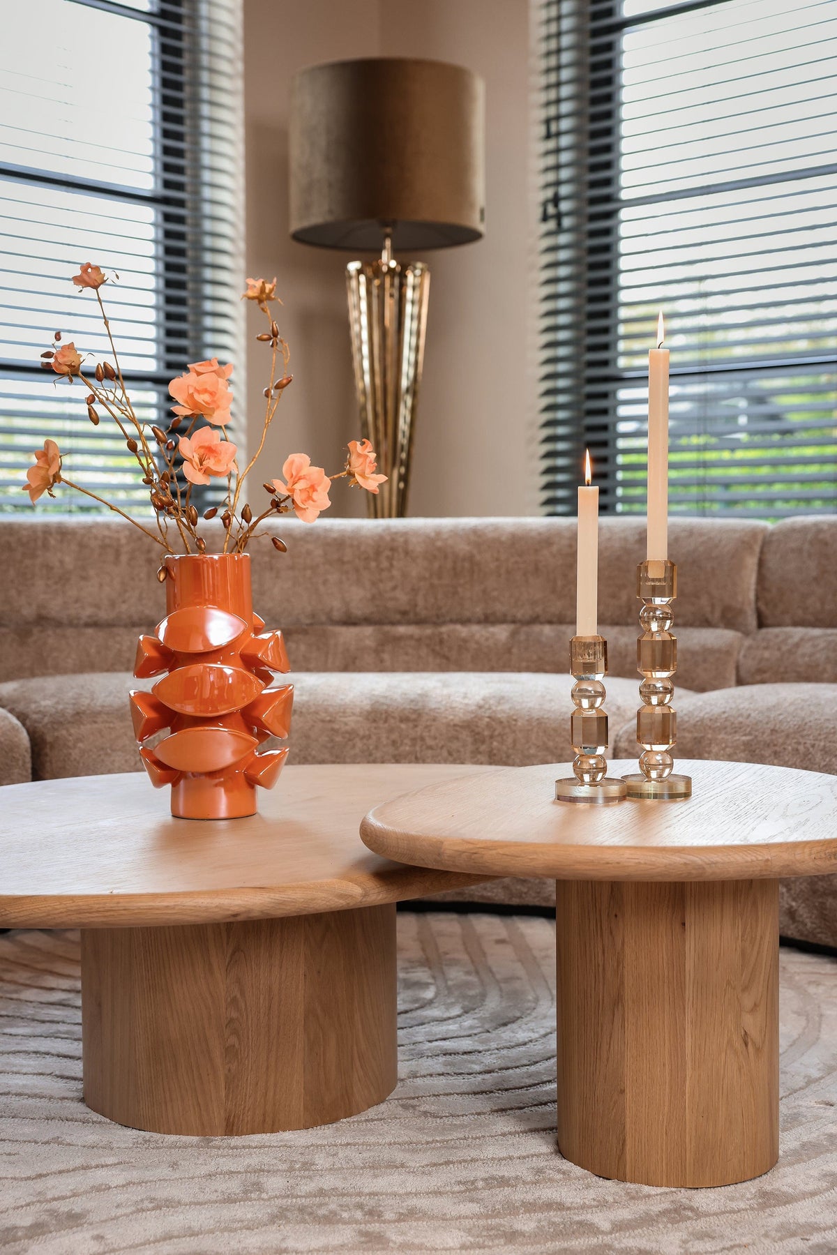 Richmond Interiors Living Coffee table Oakley set of 2 (Natural oak) House of Isabella UK