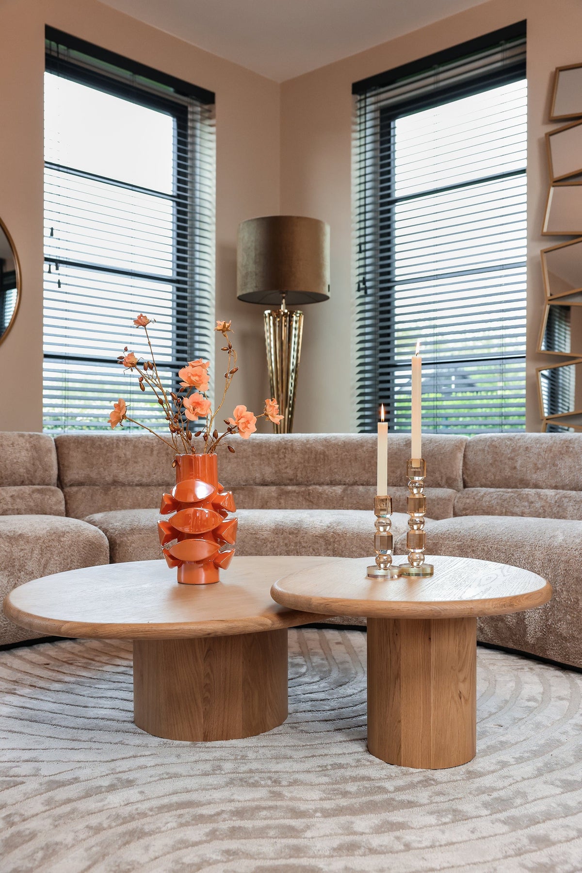 Richmond Interiors Living Coffee table Oakley set of 2 (Natural oak) House of Isabella UK