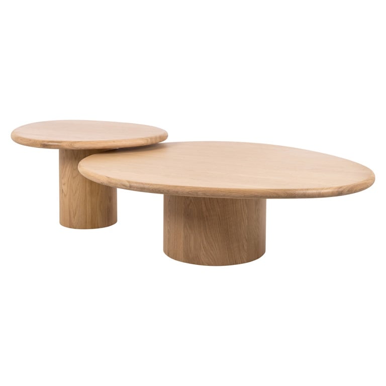 Coffee table Oakley set of 2 (Natural oak).