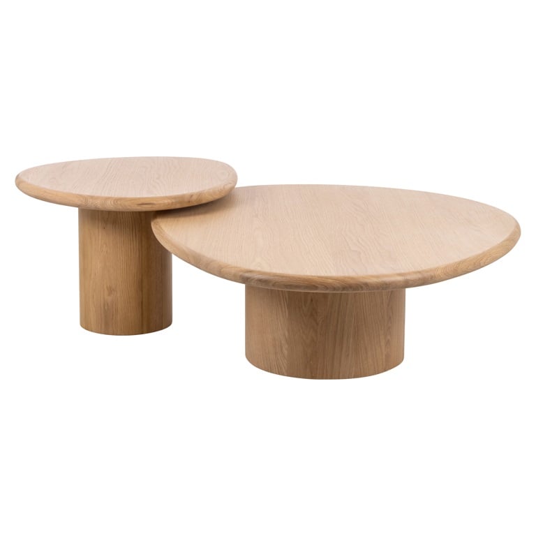 Coffee table Oakley set of 2 (Natural oak).