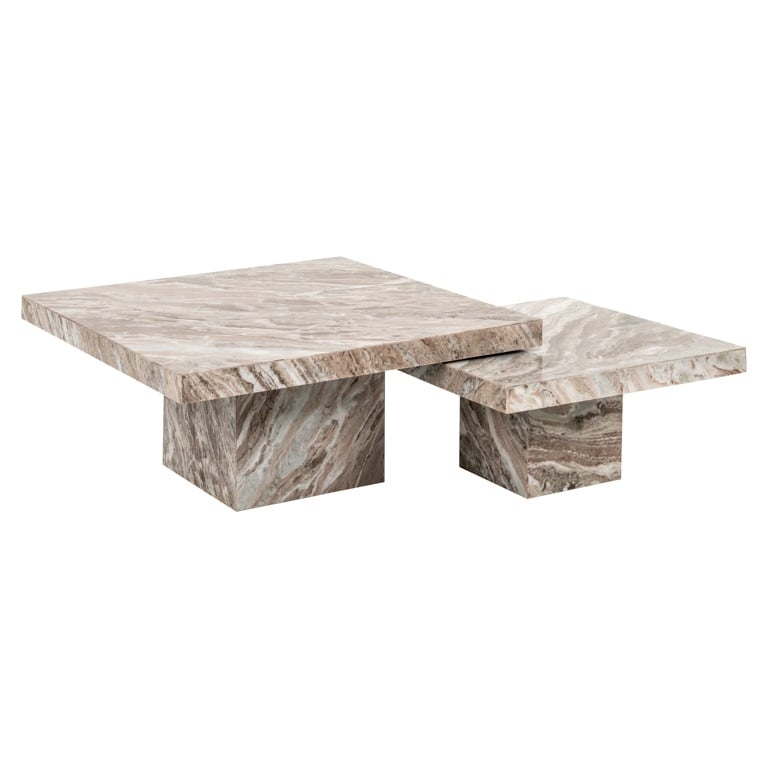Richmond Interiors Living Coffee table Rashford set of 2 (Stone) House of Isabella UK