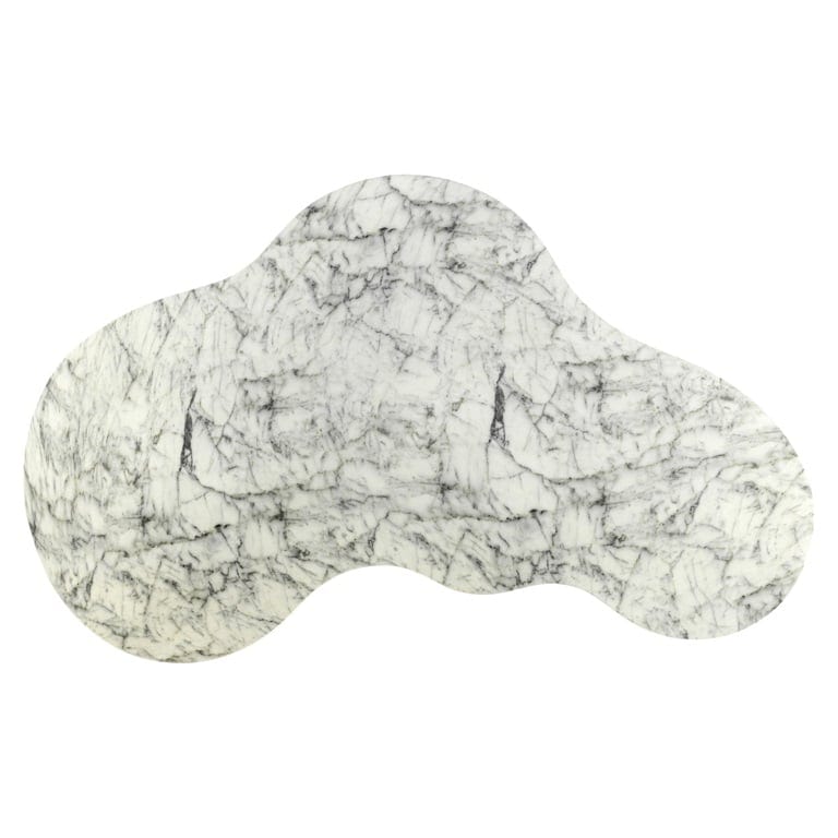 Coffee table Rockyard faux white marble (White).