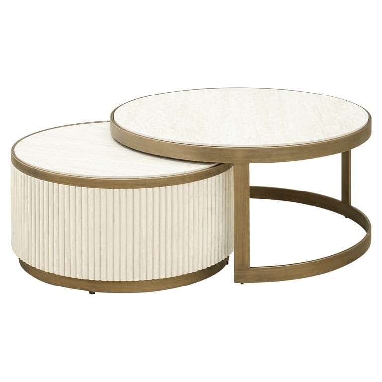 Richmond Interiors Living Coffee table Tivoli set of 2 (White) House of Isabella UK