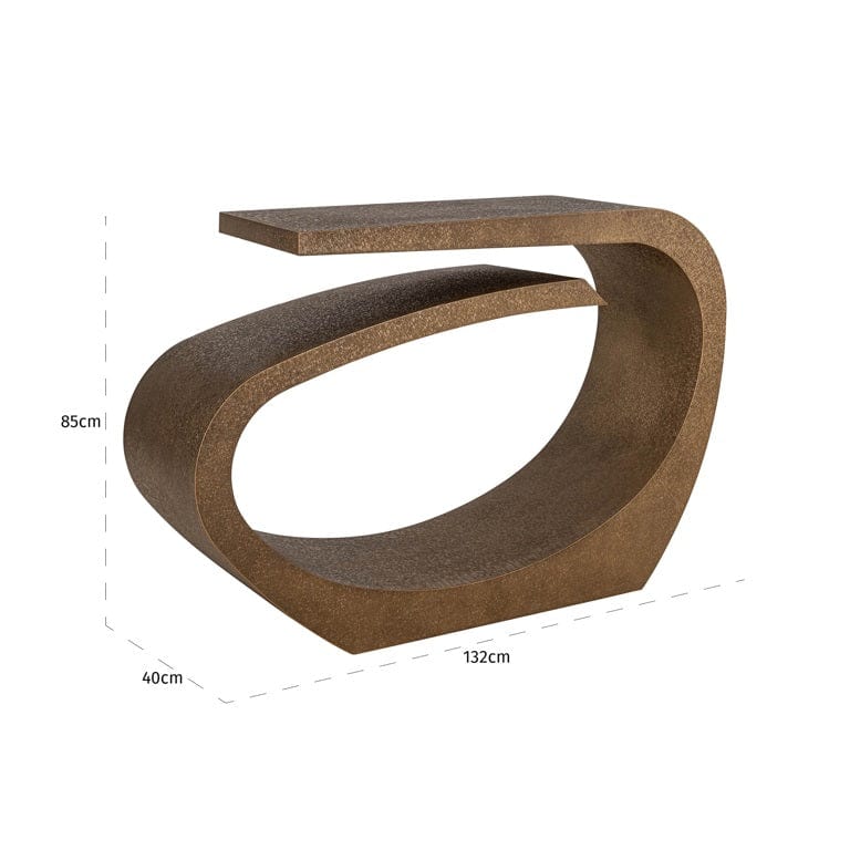 Richmond Interiors Living Console Alhambra (Brushed Gold) House of Isabella UK