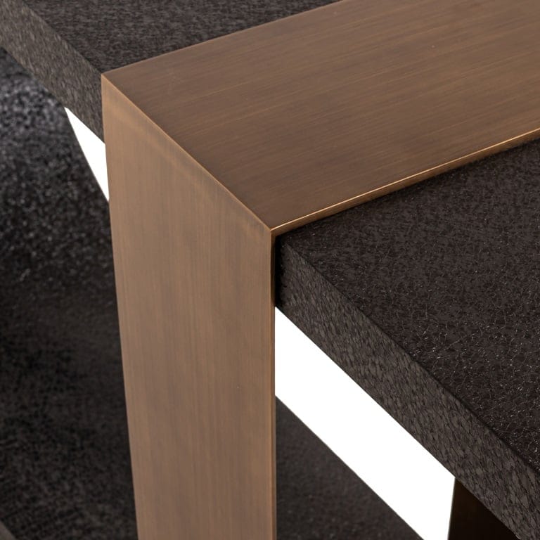 Richmond Interiors Living Console Bazel (Black/gold) House of Isabella UK