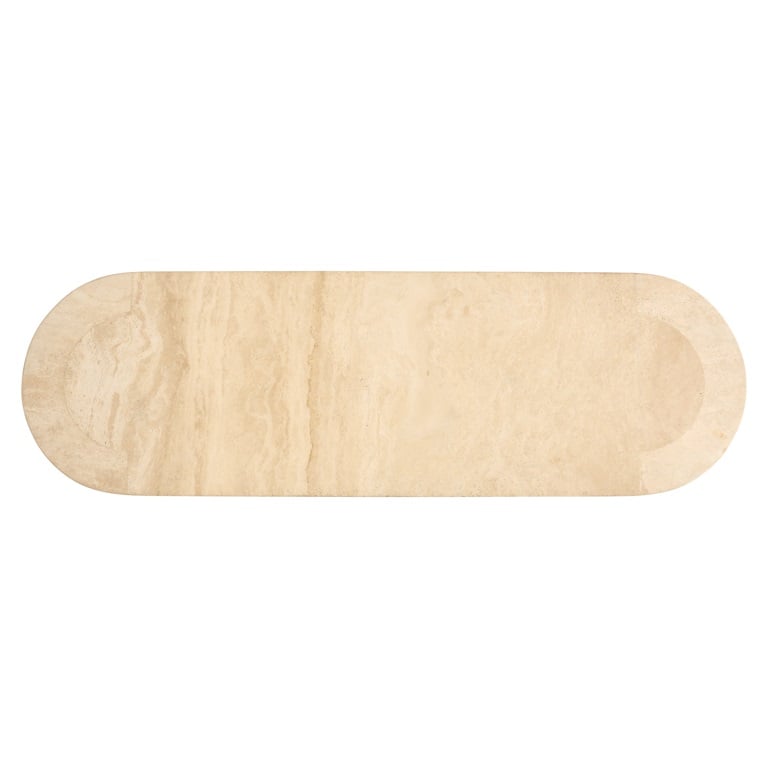 Richmond Interiors Living Console Biltmore italian travertine (Beige) House of Isabella UK