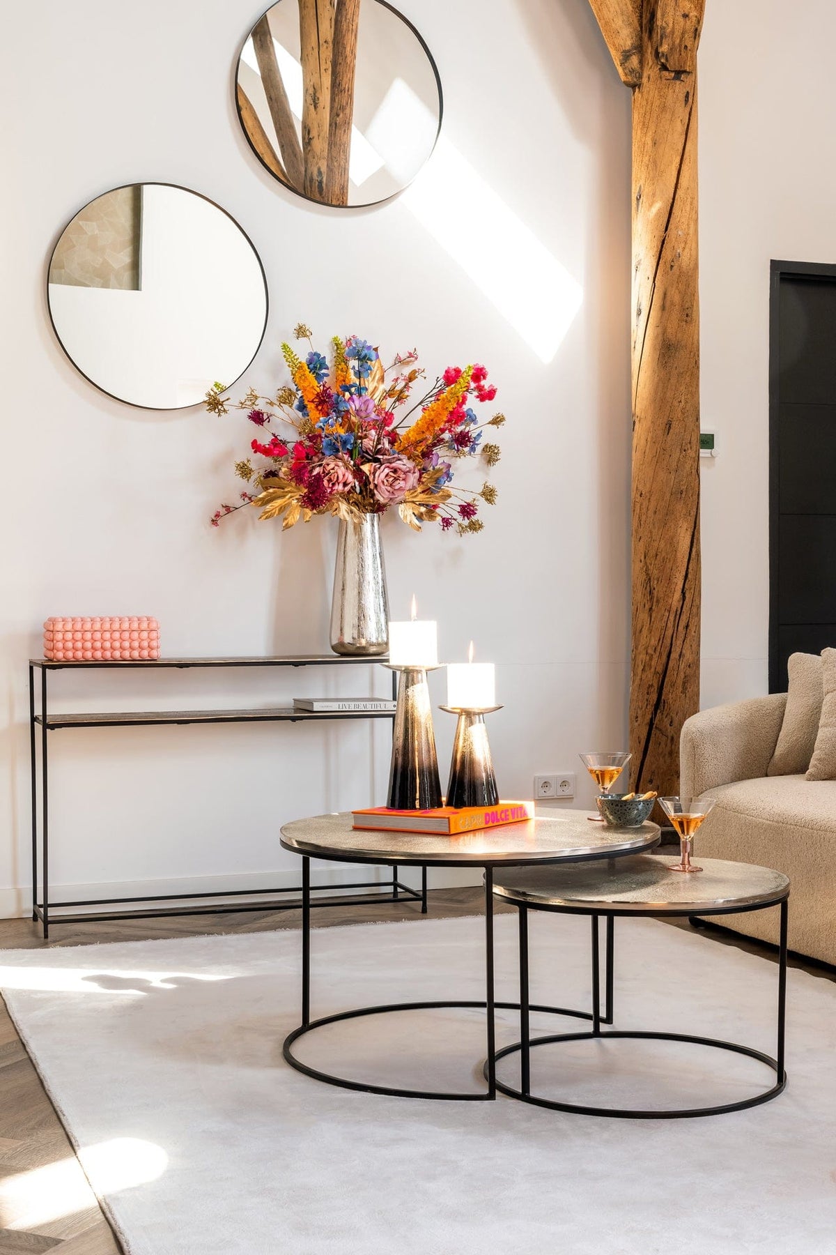 Richmond Interiors Living Console Chandon (Champagne Gold) House of Isabella UK