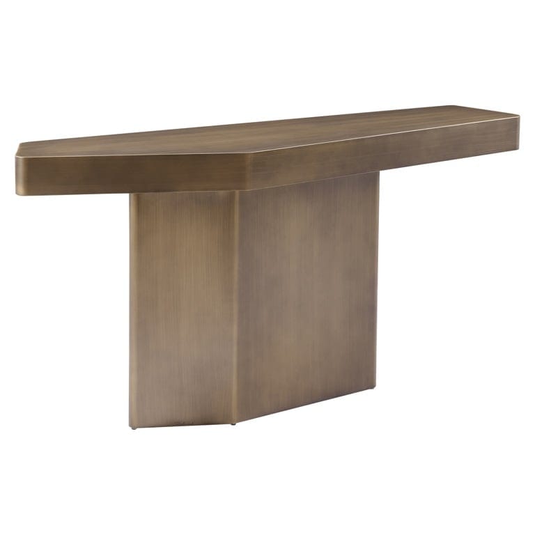 Richmond Interiors Living Console Hexa (Brushed Gold) House of Isabella UK