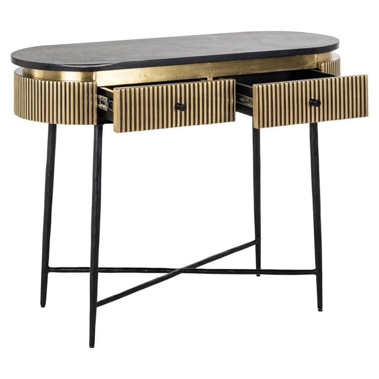 Console Ironville 2-drawers (Gold).
