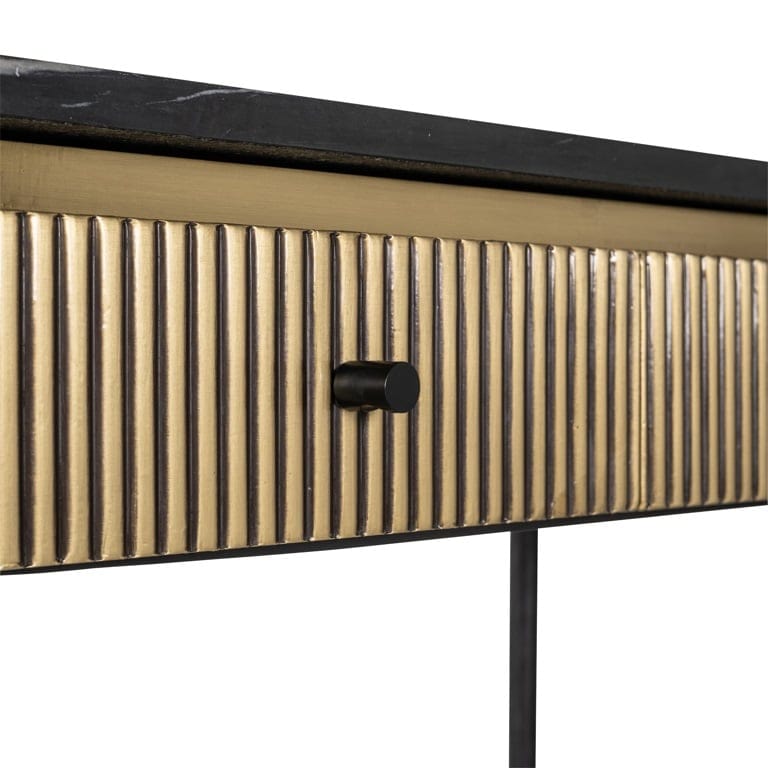 Console Ironville 2-drawers (Gold).