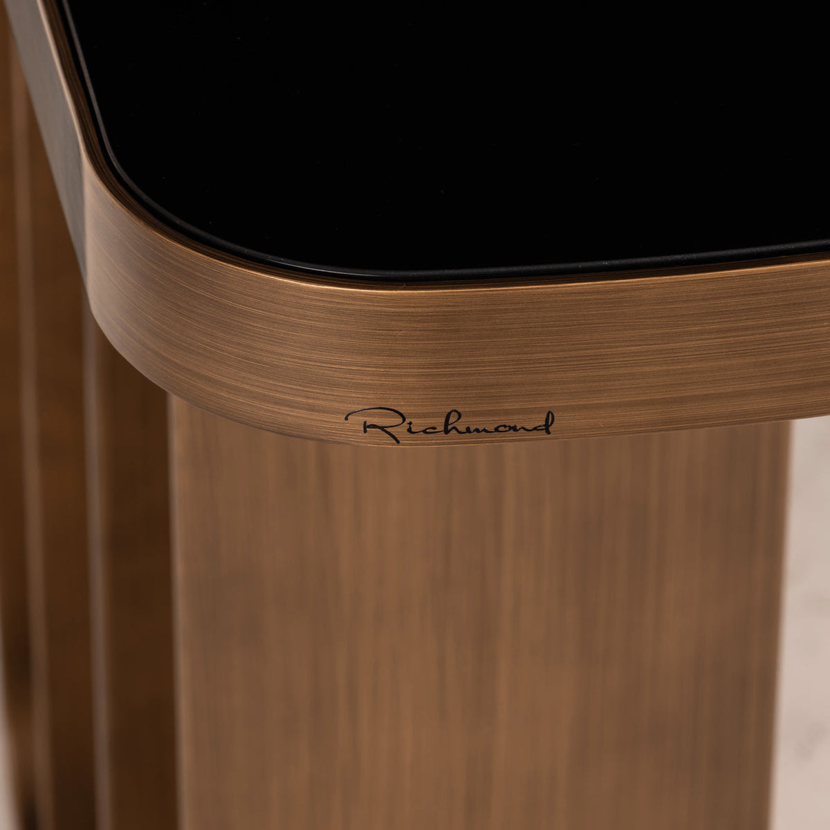 Richmond Interiors Living Console Locarno brushed gold House of Isabella UK