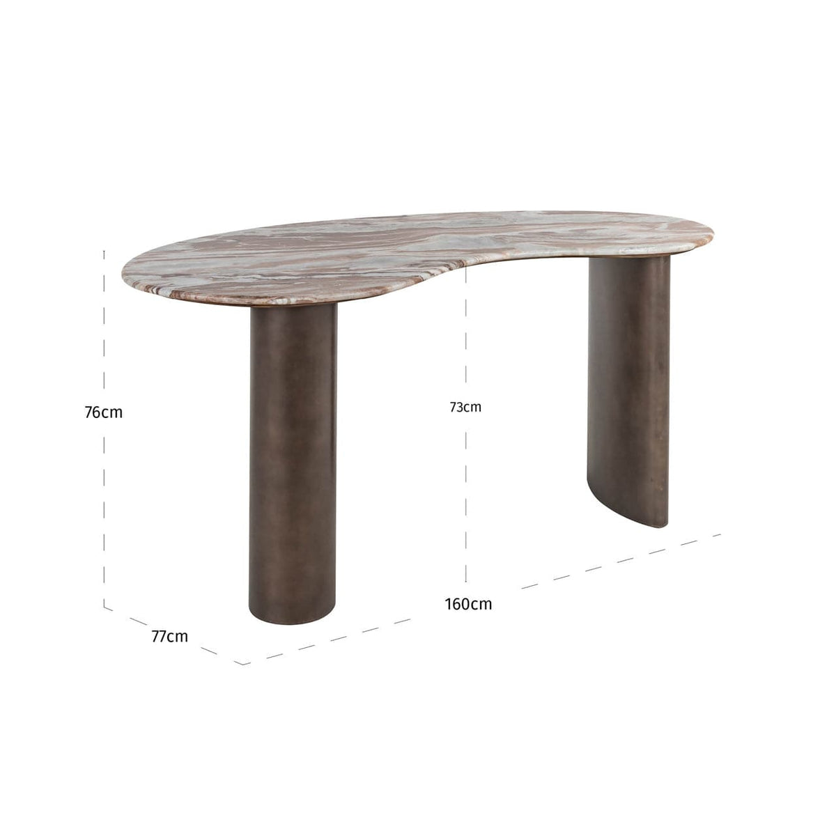 Richmond Interiors Living Desk Brando Blush beige House of Isabella UK
