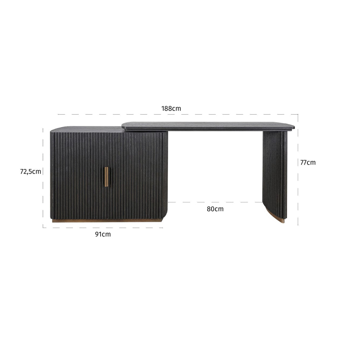 Richmond Interiors Living Desk Cambon dark coffee House of Isabella UK