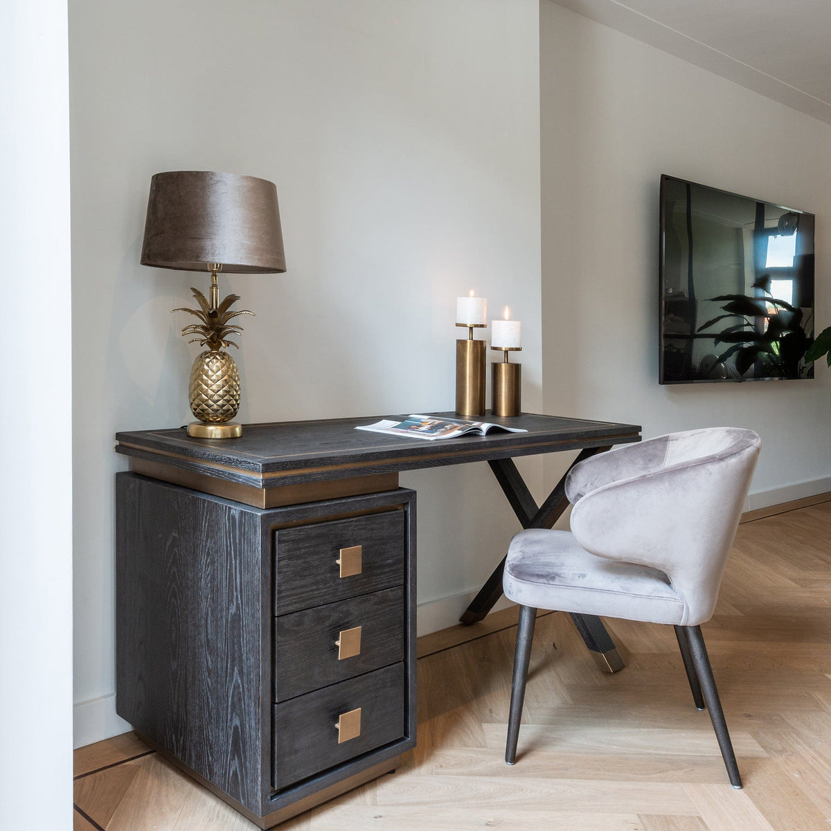 Richmond Interiors Living Desk Hunter 3-drawers House of Isabella UK