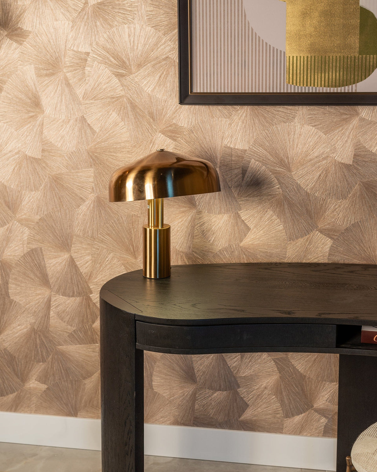 Richmond Interiors Living Desk Navarino 1-drawer (Dark coffee) House of Isabella UK