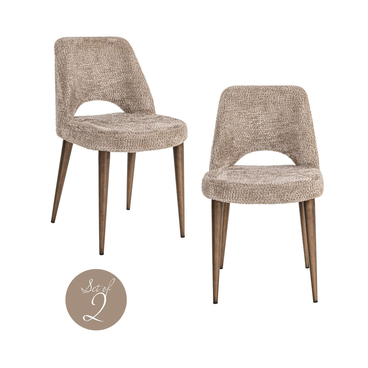 Richmond Interiors Living Dining chair Delphine lovely nature fire retardant (Set of 2) House of Isabella UK