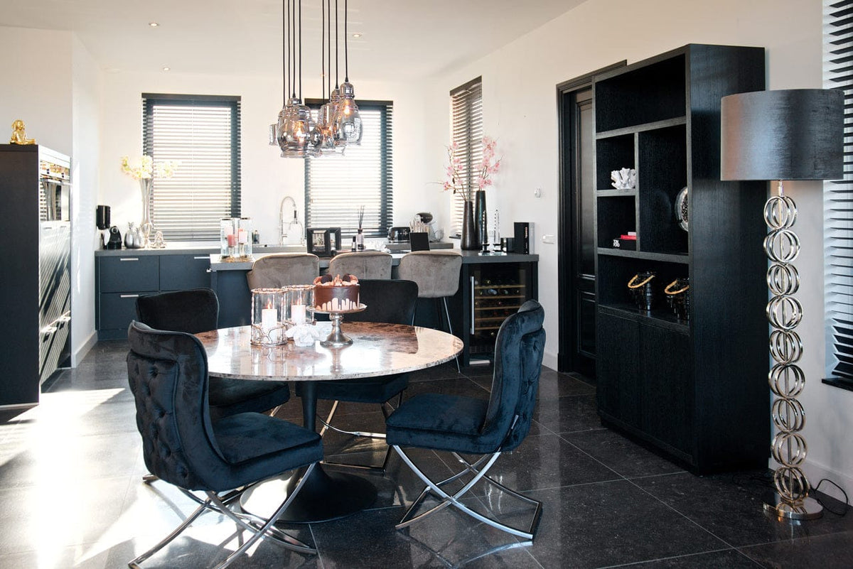 Richmond Interiors Living Display cabinet Oakura black House of Isabella UK