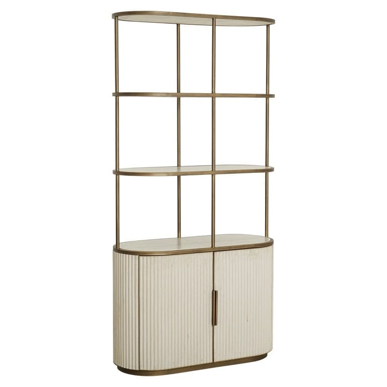 Display cabinet Tivoli 2-doors 3 open shelves (White).