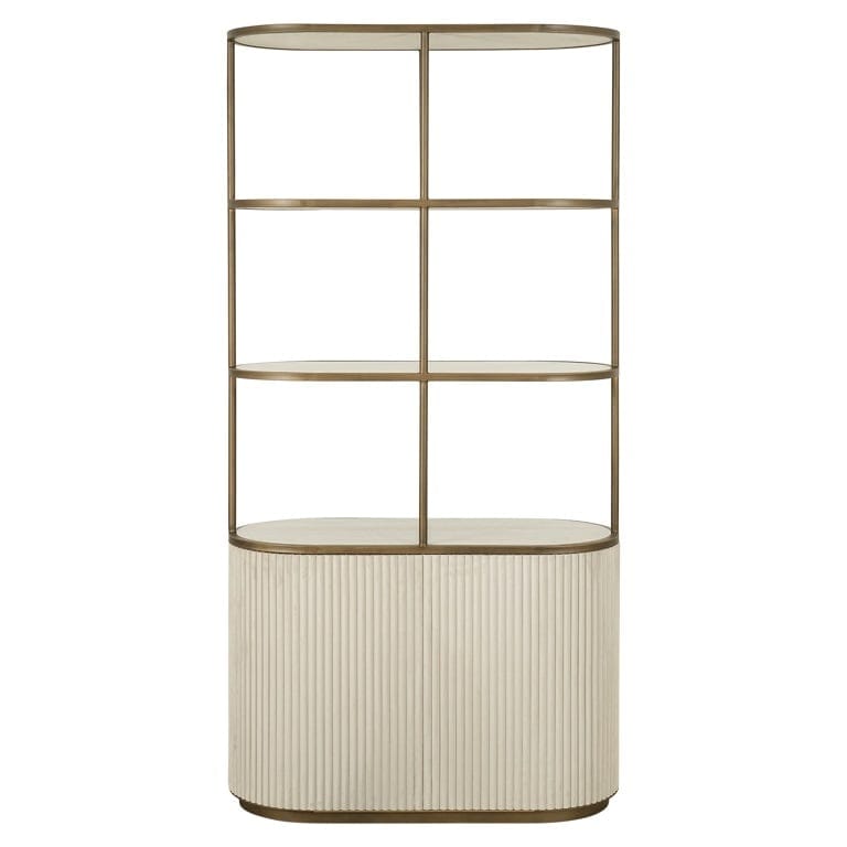 Display cabinet Tivoli 2-doors 3 open shelves (White).