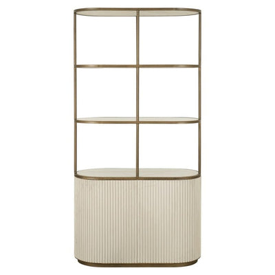 Richmond Interiors Living Display cabinet Tivoli 2-doors 3 open shelves (White) House of Isabella UK