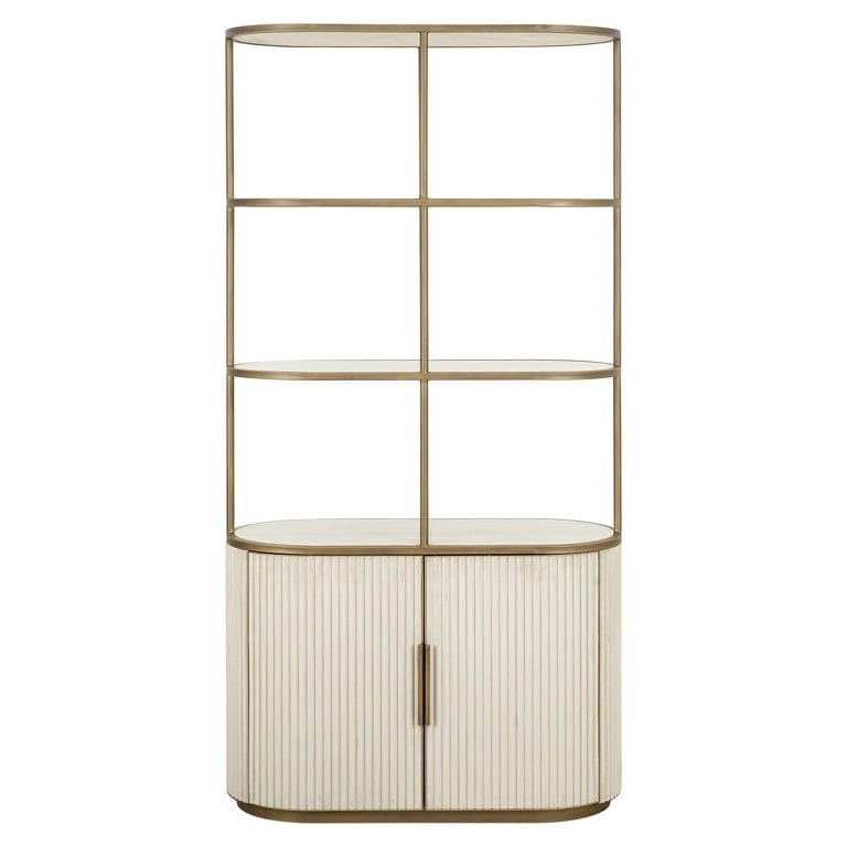 Display cabinet Tivoli 2-doors 3 open shelves (White).