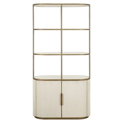 Richmond Interiors Living Display cabinet Tivoli 2-doors 3 open shelves (White) House of Isabella UK