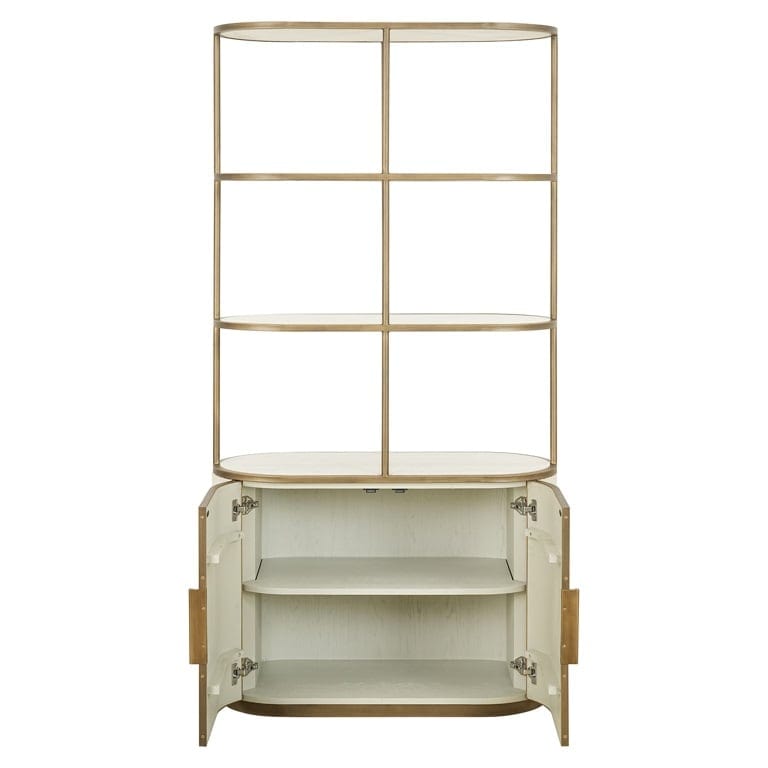 Richmond Interiors Living Display cabinet Tivoli 2-doors 3 open shelves (White) House of Isabella UK