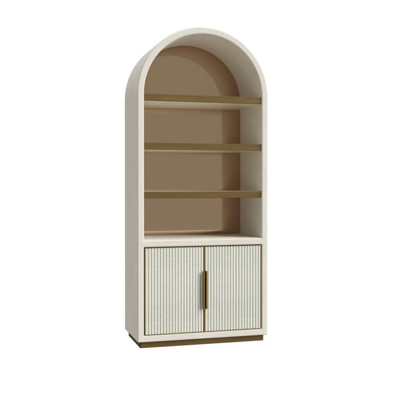 Display cabinet Tivoli with arched top 2-doors 3-shelves (White).