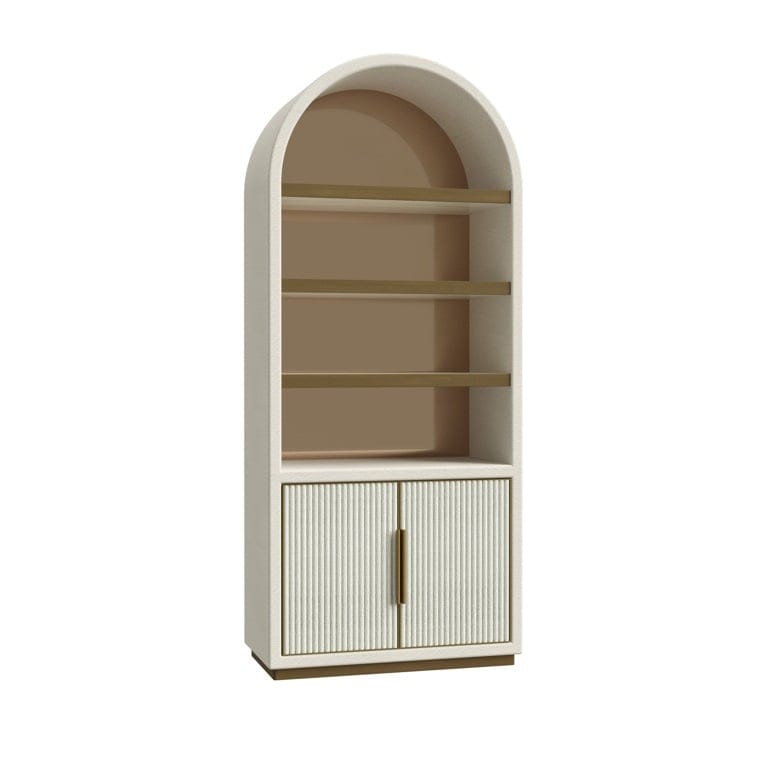 Richmond Interiors Living Display cabinet Tivoli with arched top 2-doors 3-shelves (White) House of Isabella UK