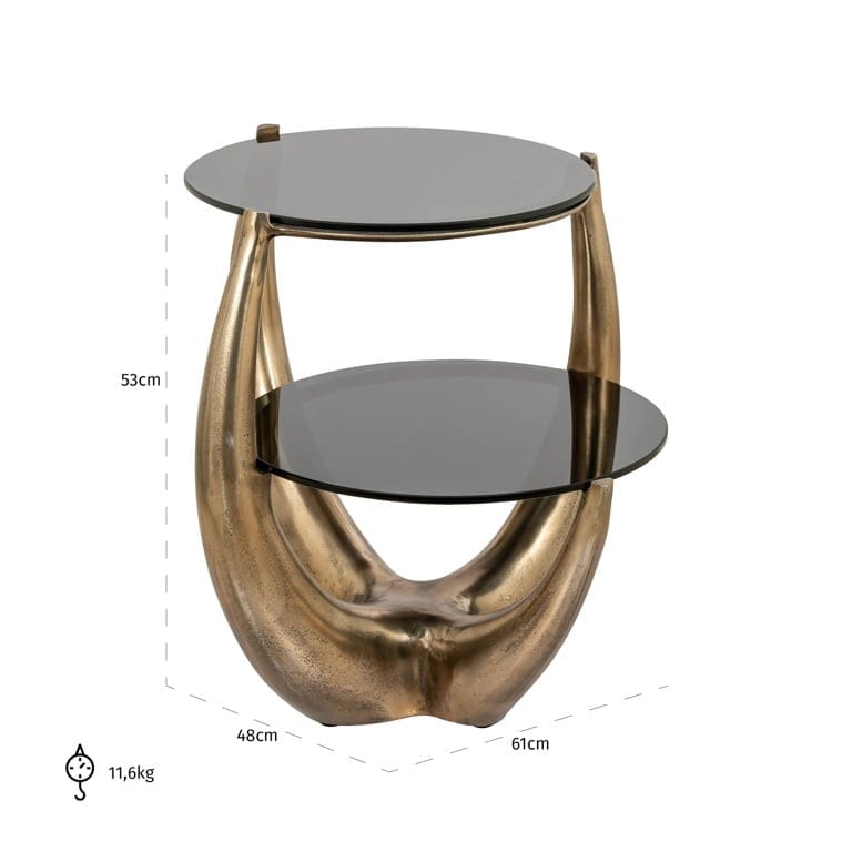 Richmond Interiors Living End table Aida (Gold) House of Isabella UK