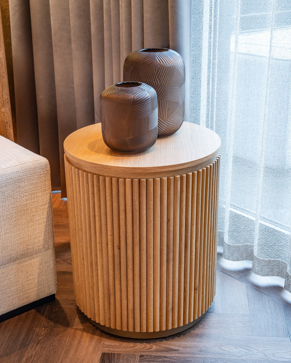 Richmond Interiors Living End table Belfort 50Ø (Natural oak) House of Isabella UK