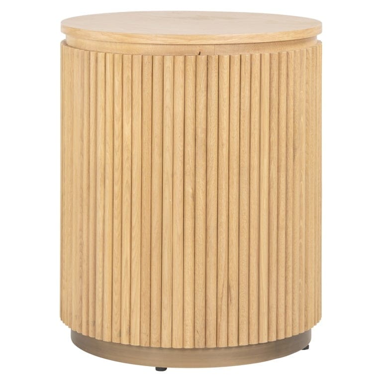 End table Belfort 50Ø (Natural oak).