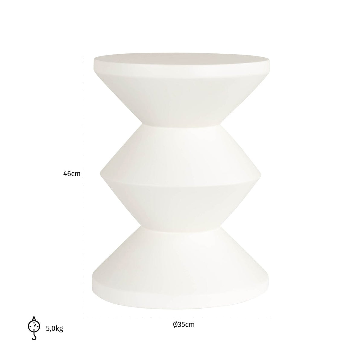 Richmond Interiors Living End table Bloomstone white 35Ø House of Isabella UK