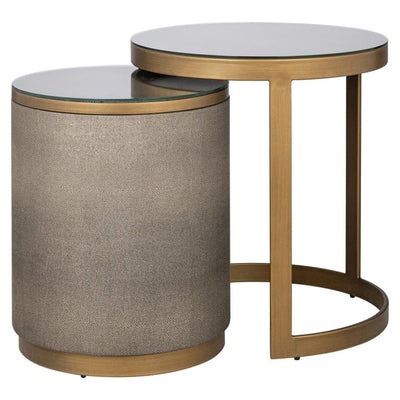 Richmond Interiors Living End table Bloomville set of 2 incl. glass (Gold) House of Isabella UK