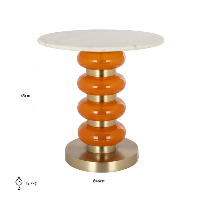 End table Boann orange.