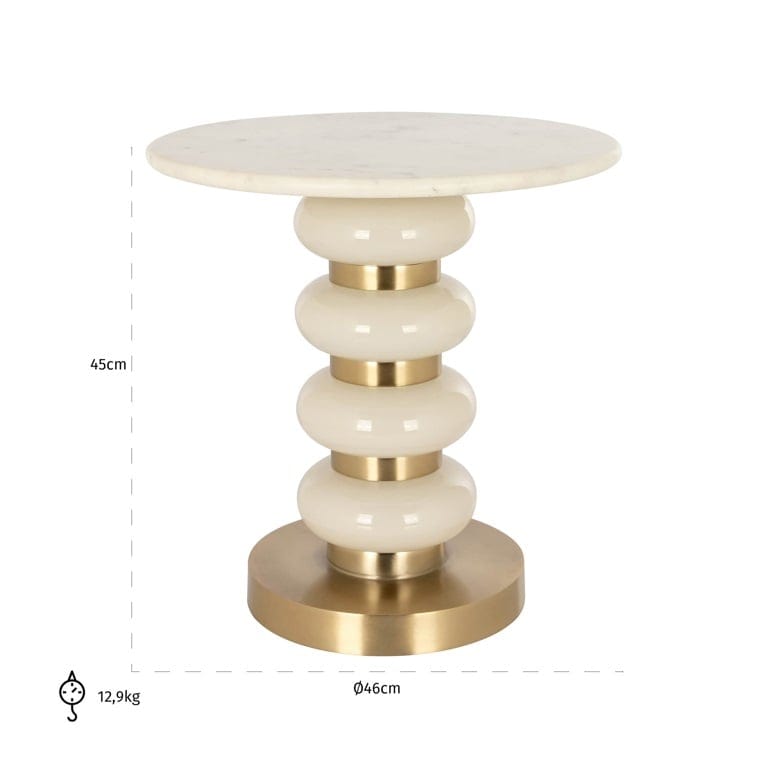 Richmond Interiors Living End table Boann white (White) House of Isabella UK