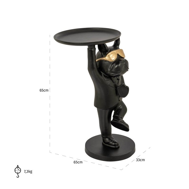 End table Bullie (Black/gold).