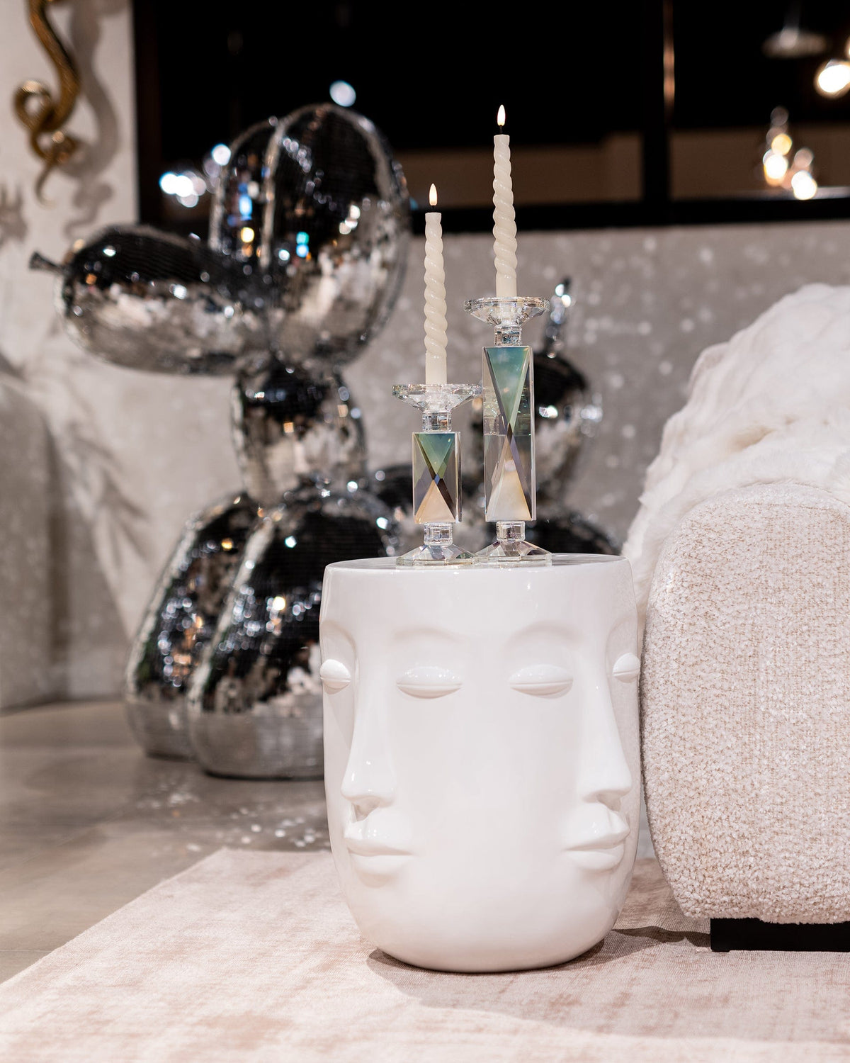 Richmond Interiors Living End table Christy white House of Isabella UK