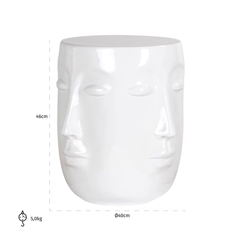 End table Christy white.