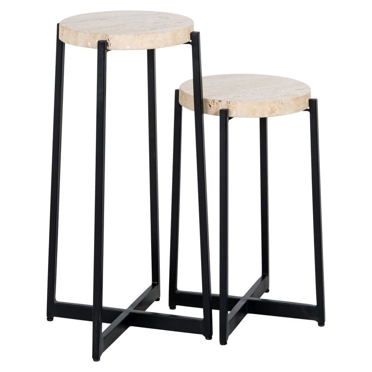 Richmond Interiors Living End table Dillinger set of 2 (Beige) House of Isabella UK