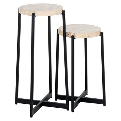 Richmond Interiors Living End table Dillinger set of 2 (Beige) House of Isabella UK