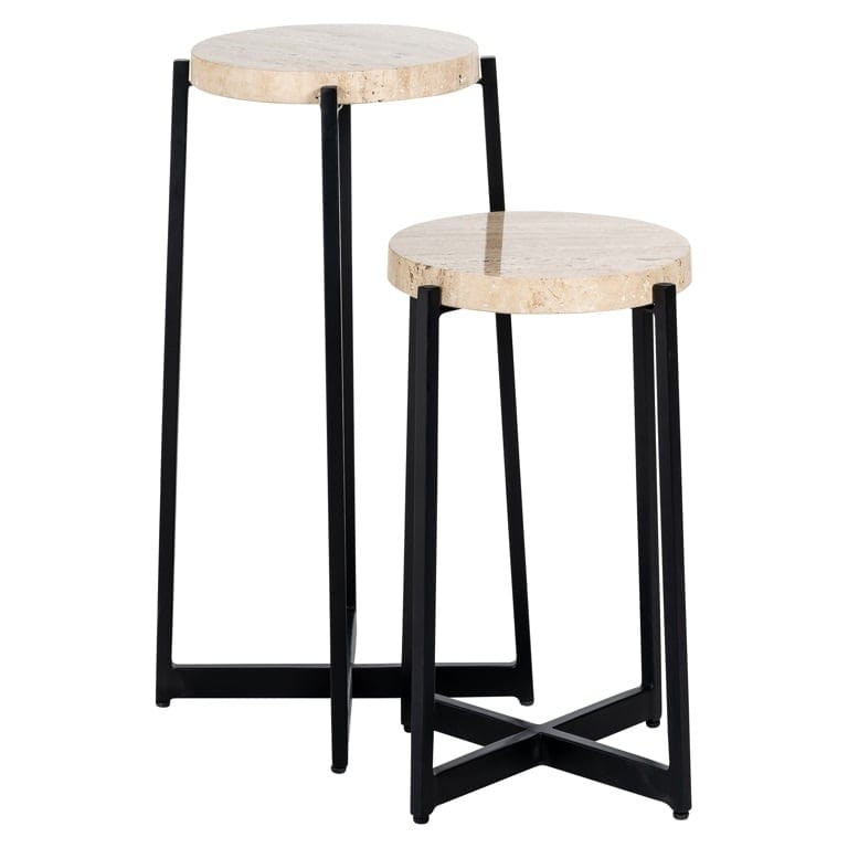 Richmond Interiors Living End table Dillinger set of 2 (Beige) House of Isabella UK