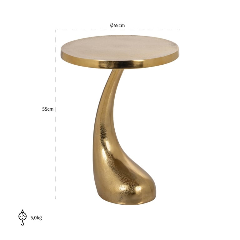 End table Dolphin (Gold).