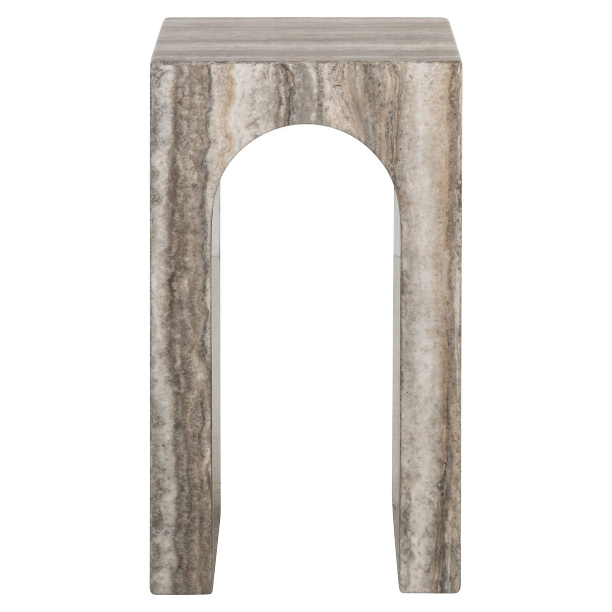 Richmond Interiors Living End table Dulce grey faux travertine House of Isabella UK