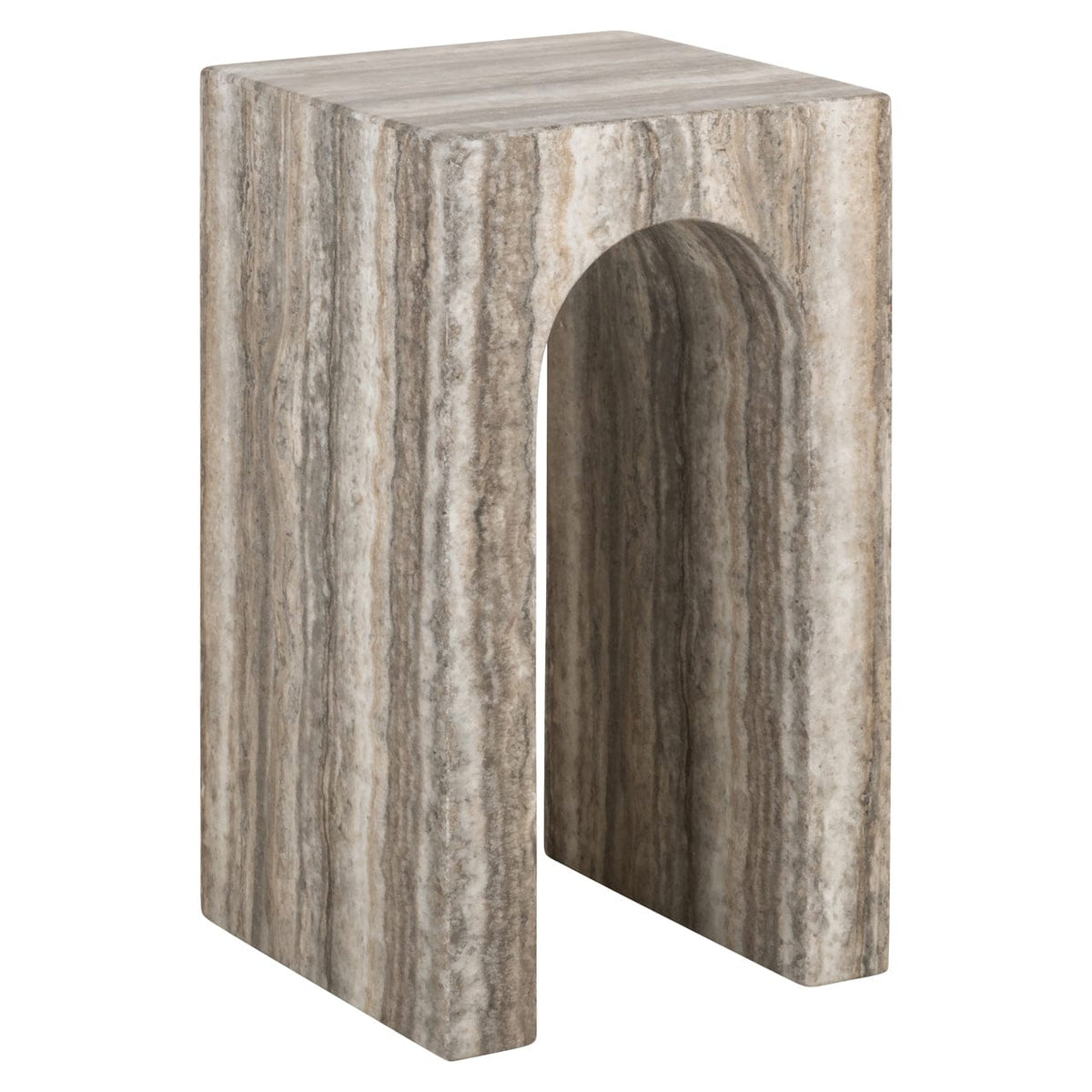Richmond Interiors Living End table Dulce grey faux travertine House of Isabella UK