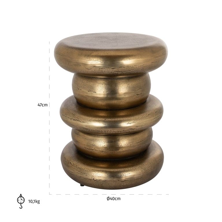 Richmond Interiors Living End table Ela (Gold) House of Isabella UK