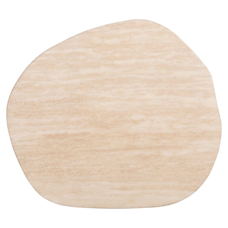 End table Fictus faux travertine (Beige).