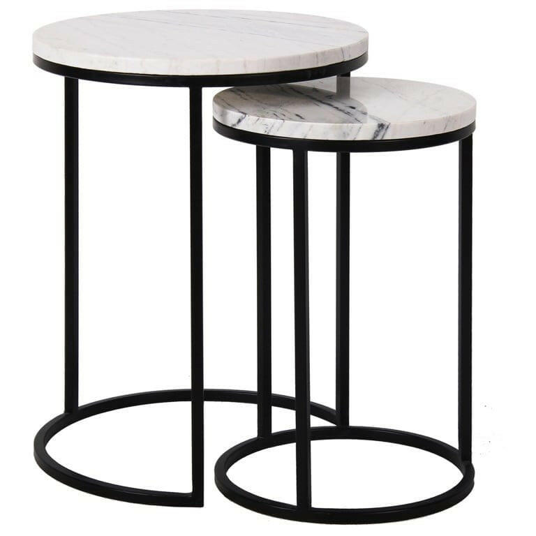 End Table Lexington Set Of 2 (White).